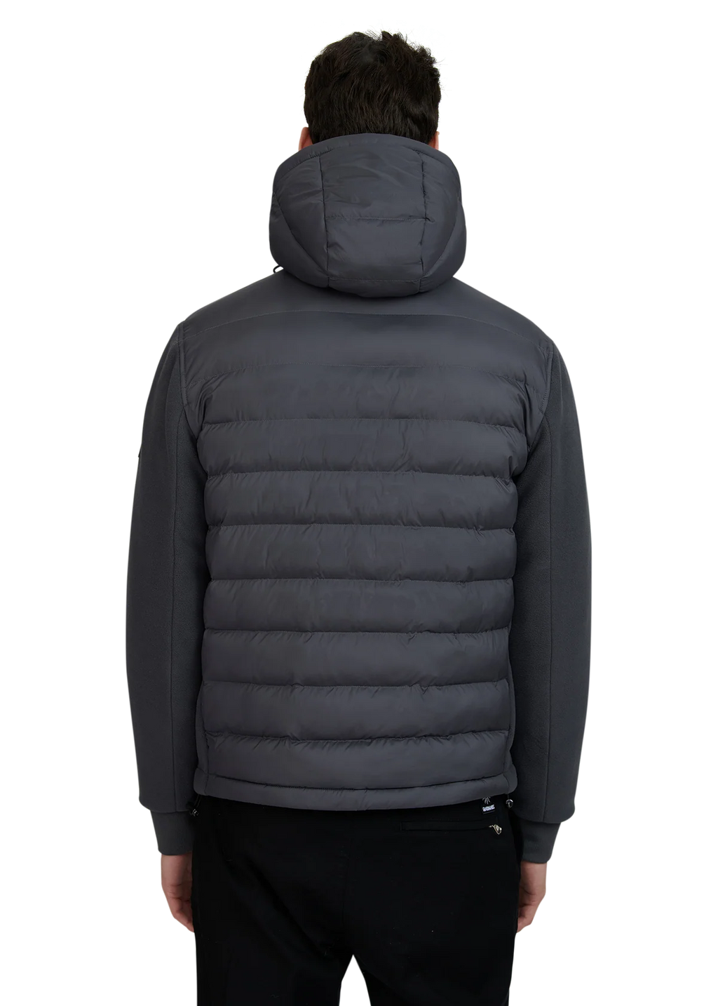 Men's Sandbanks Outlander Hybrid Puffer Jacket in Anthracite — view 4