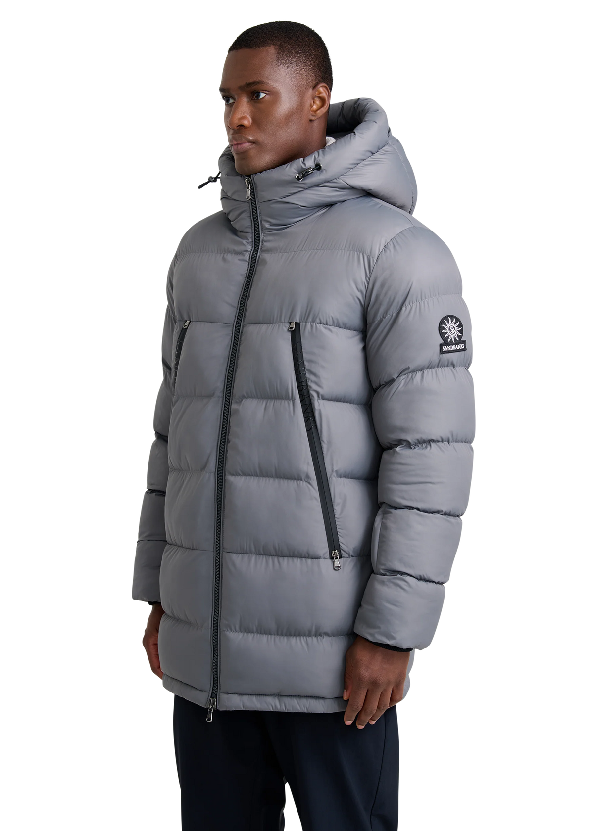 Men's Sandbanks Ravine Charcoal Mid Puffer Jacket