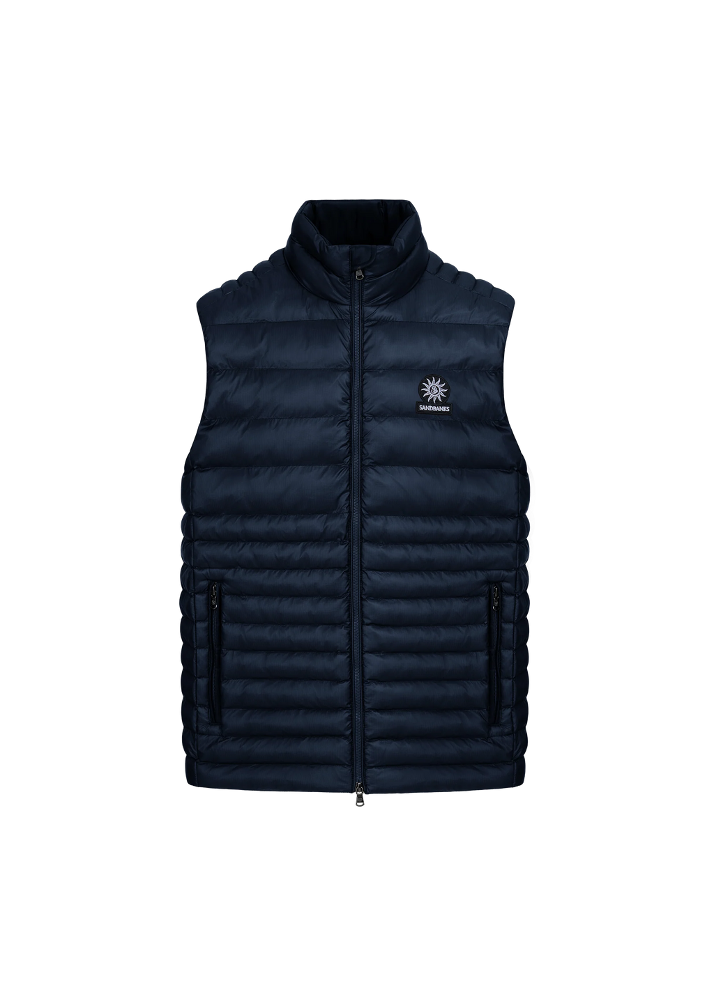 Men's Sandbanks Ripstop Micro Puffer Gilet in Navy — view 2