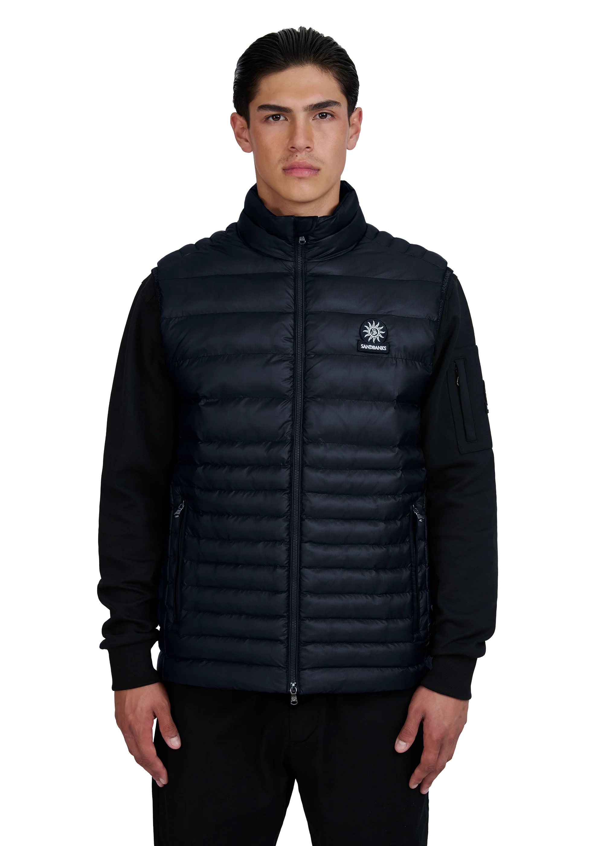 Men's Sandbanks Ripstop Micro Puffer Gilet in Navy