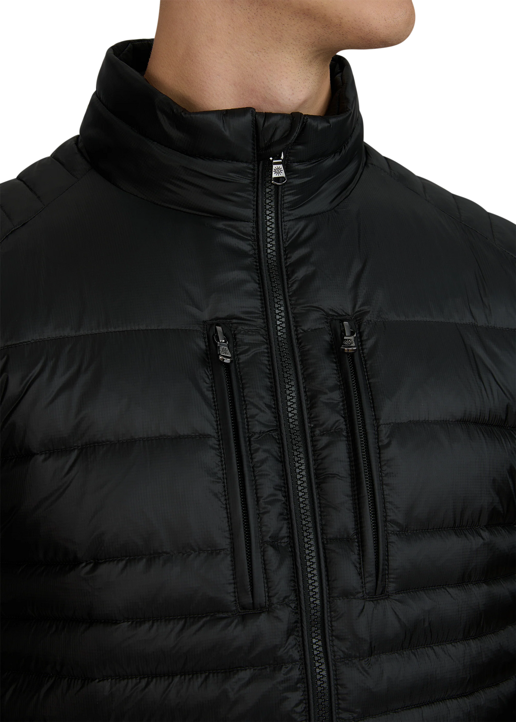 Men's Sandbanks Ripstop Micro Puffer Jacket in Black — view 4