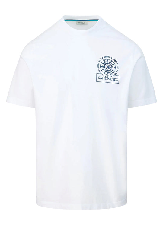 Men's Sandbanks Sonar White T Shirt