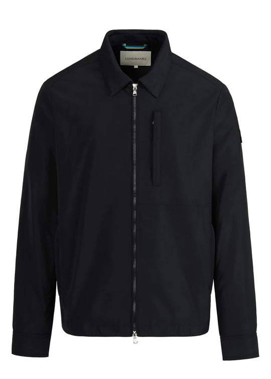 Men's Sandbanks Utility Nylon Black Overshirt