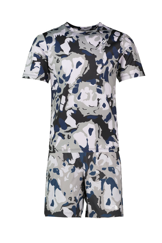 Men's The North Face Black Grey Mountain Athletics 24/7 S/S T Shirt & Short Set