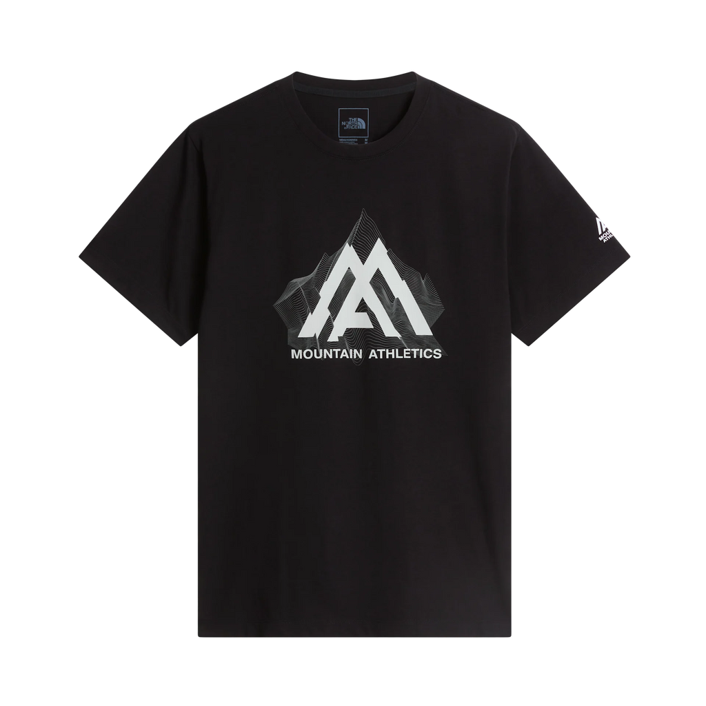 Men's The North Face Mountain Athletics Topographic SS T-Shirt TNF Black — view 3