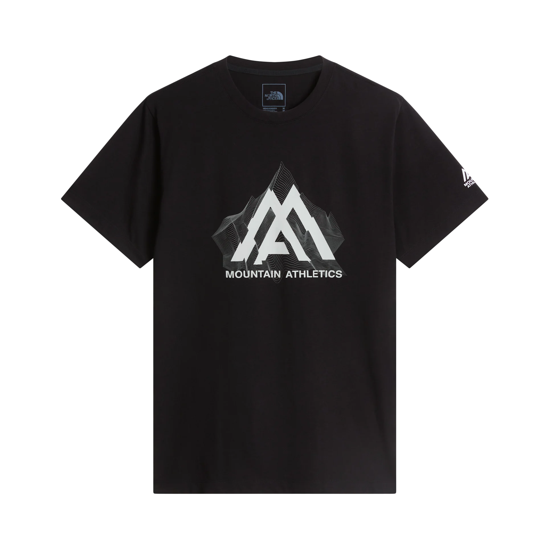 Men's The North Face Mountain Athletics Topographic SS T-Shirt TNF Black — view 3