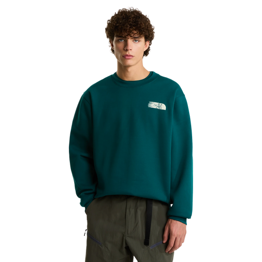 Men's The North Face Retro Trail Relaxed Crew Sweatshirt Pacific Teal