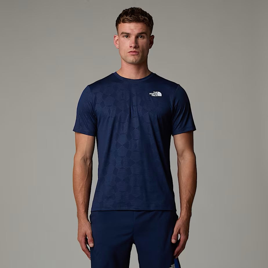 【THE NOTRH FACE】 M'S MISSION S/S R/TEE‐NAVY Men's The North Face Summit Navy 24/7 S/S Embossed T Shirt
