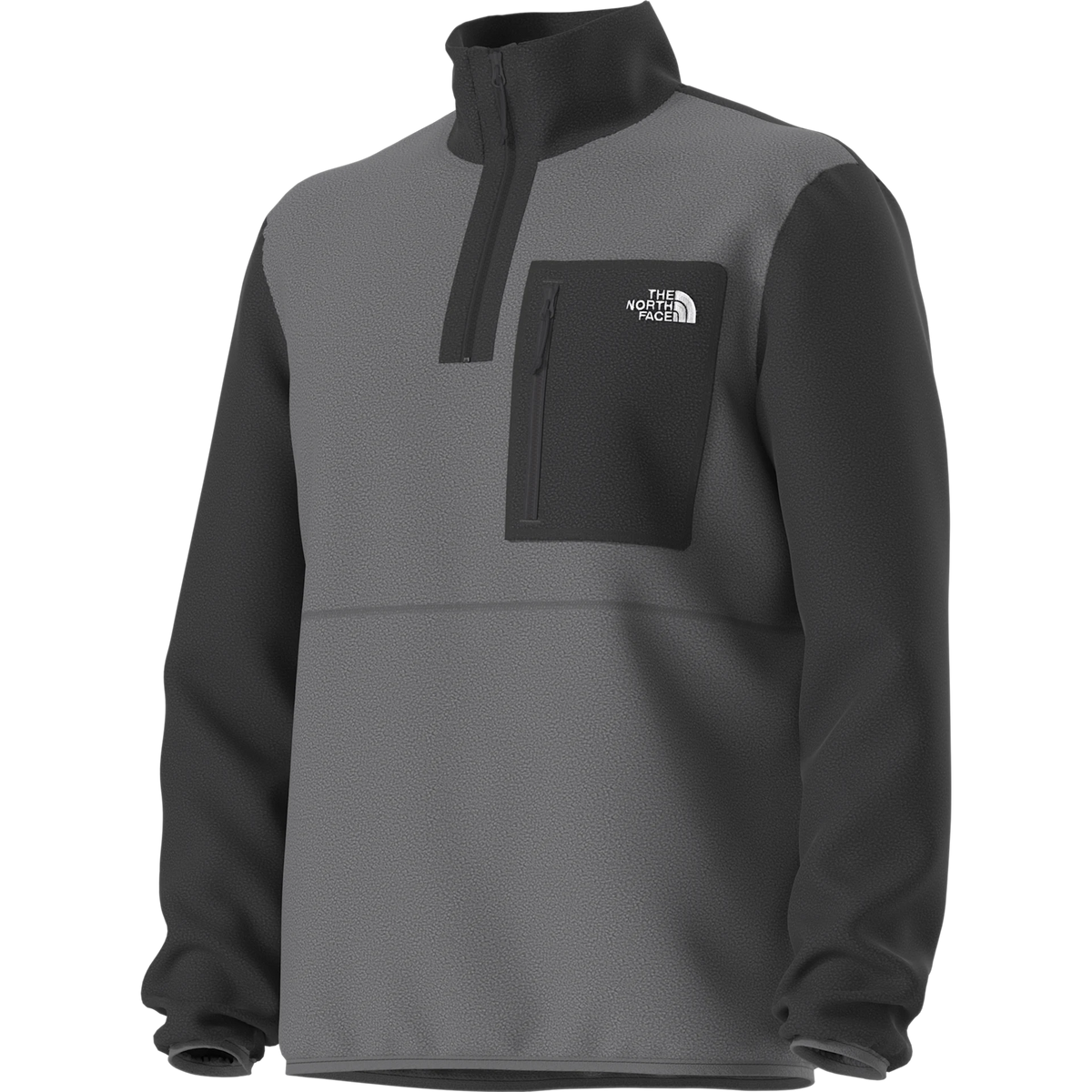 Men's The North Face Yumiori 1/4 Zip Fleece TNF Black Smoked Pearl — view 4