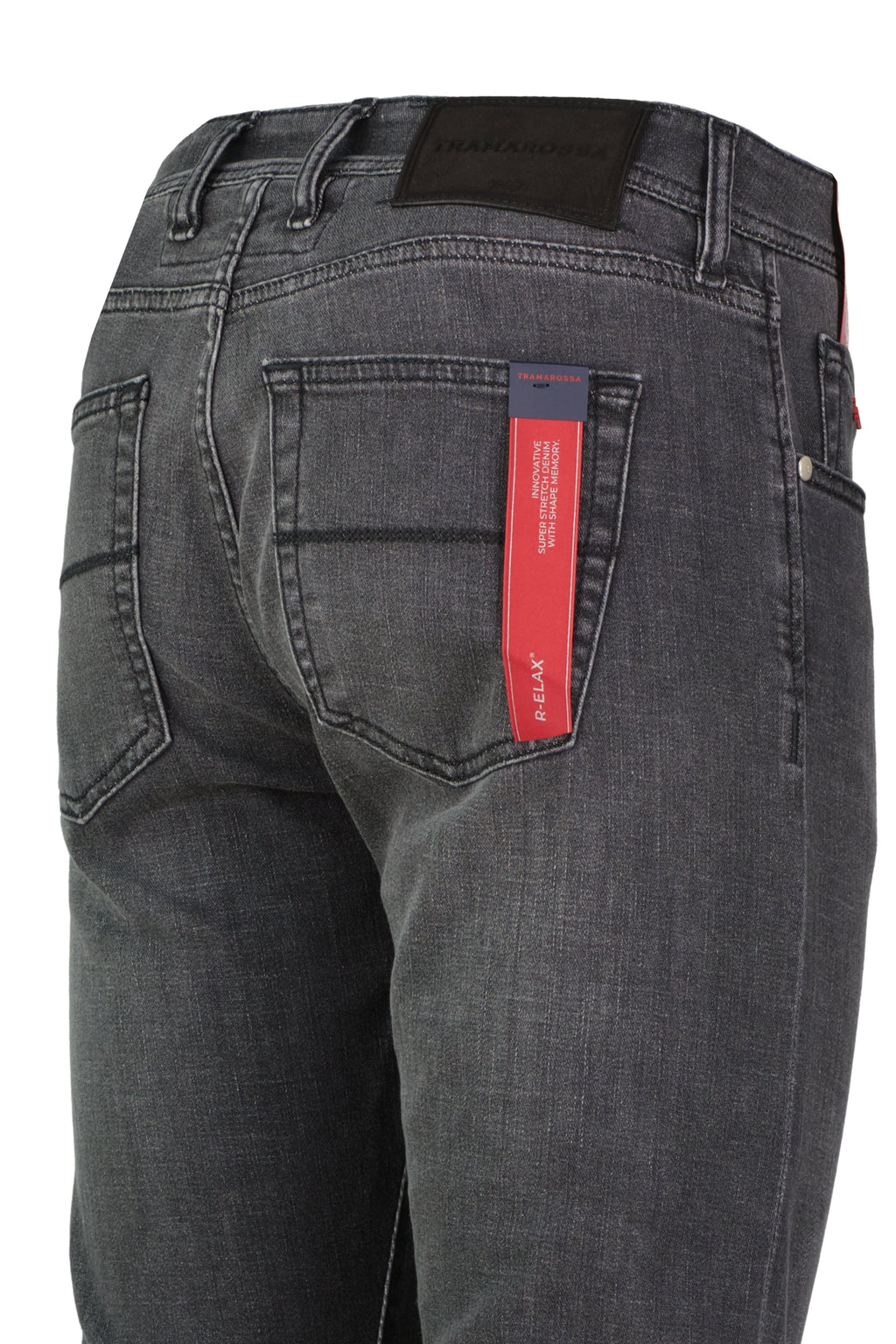 Men's Tramarossa Michelangelo Carbon Used R-Elax Jeans in Black
