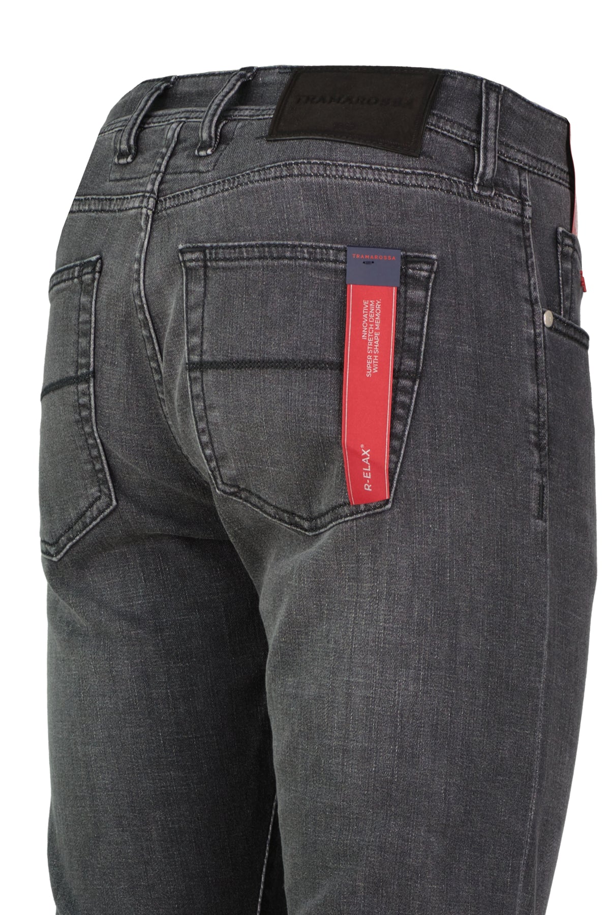 Men's Tramarossa Michelangelo Carbon Used R-Elax Jeans in Black