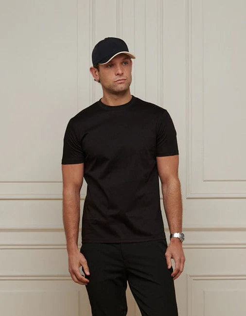 Men's Belier Black Mercerised T Shirt