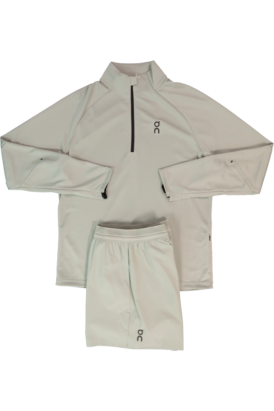 Men's On Running Tin 1/4 Zip Climate Shirt & Tin 5" Performance Shorts Set