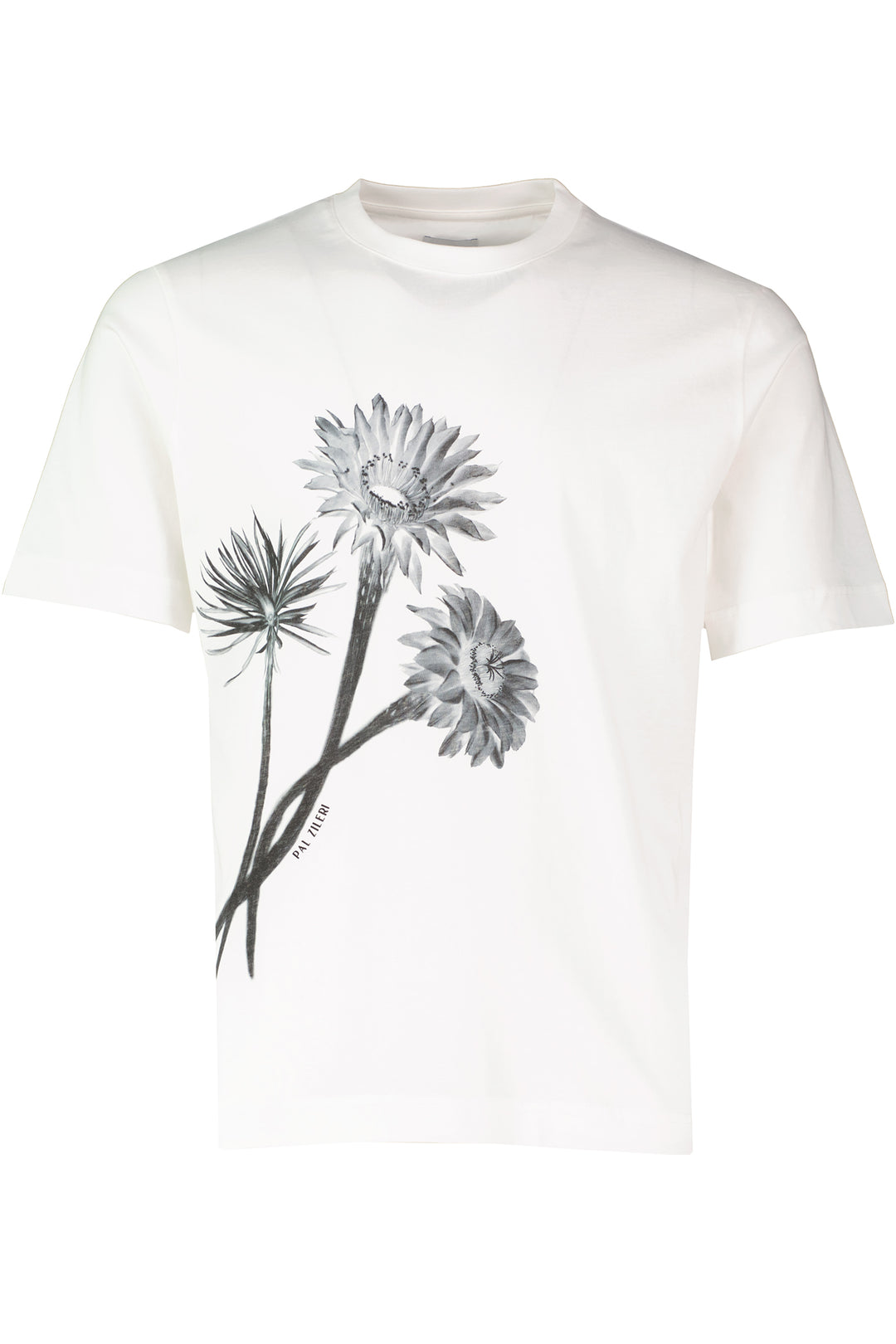 PAL ZILERI　Flower Fmbroidery Over Shirts Pal Zileri Men's Regular Fit Shirt Cotton White