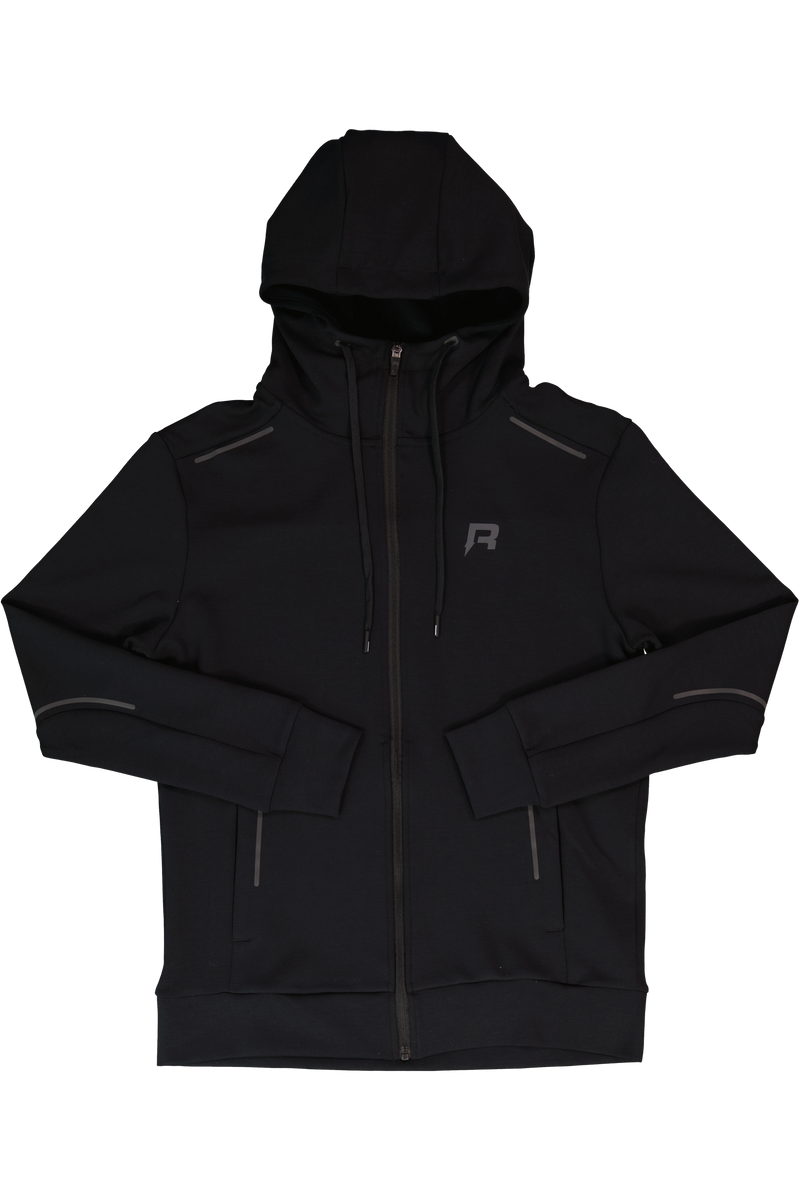 Men's Reprimo Black Motion Zip Up Hoodie & Jogger Tracksuit Set