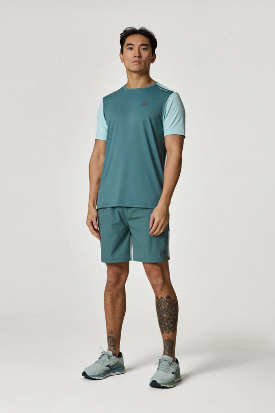 Men's Reprimo Forest Green Mint Flight T Shirt And Short Set