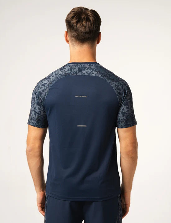 Men's Reprimo Navy Shibori T-Shirt — view 2