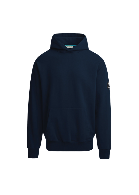 Men's Sandbanks Badge Logo Navy Hoodie
