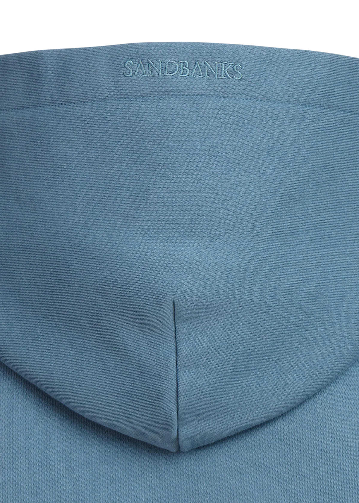 Men's Sandbanks Badge Logo Teal Hoodie — view 2