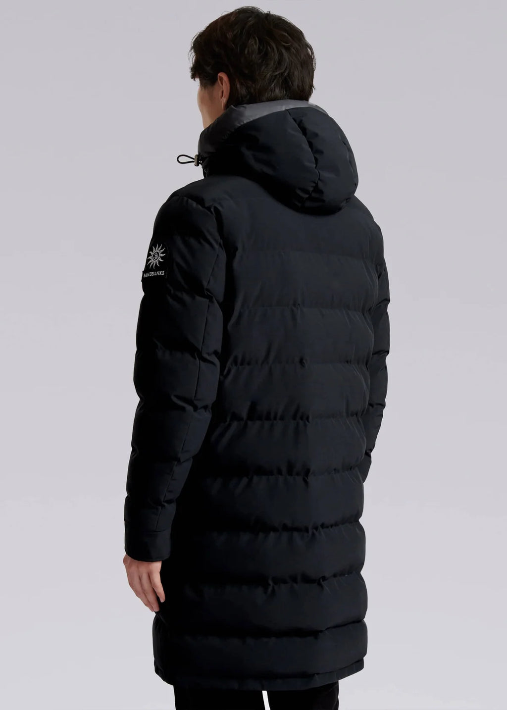 Men's Sandbanks Branksome Black Long Puffer Jacket - image 4