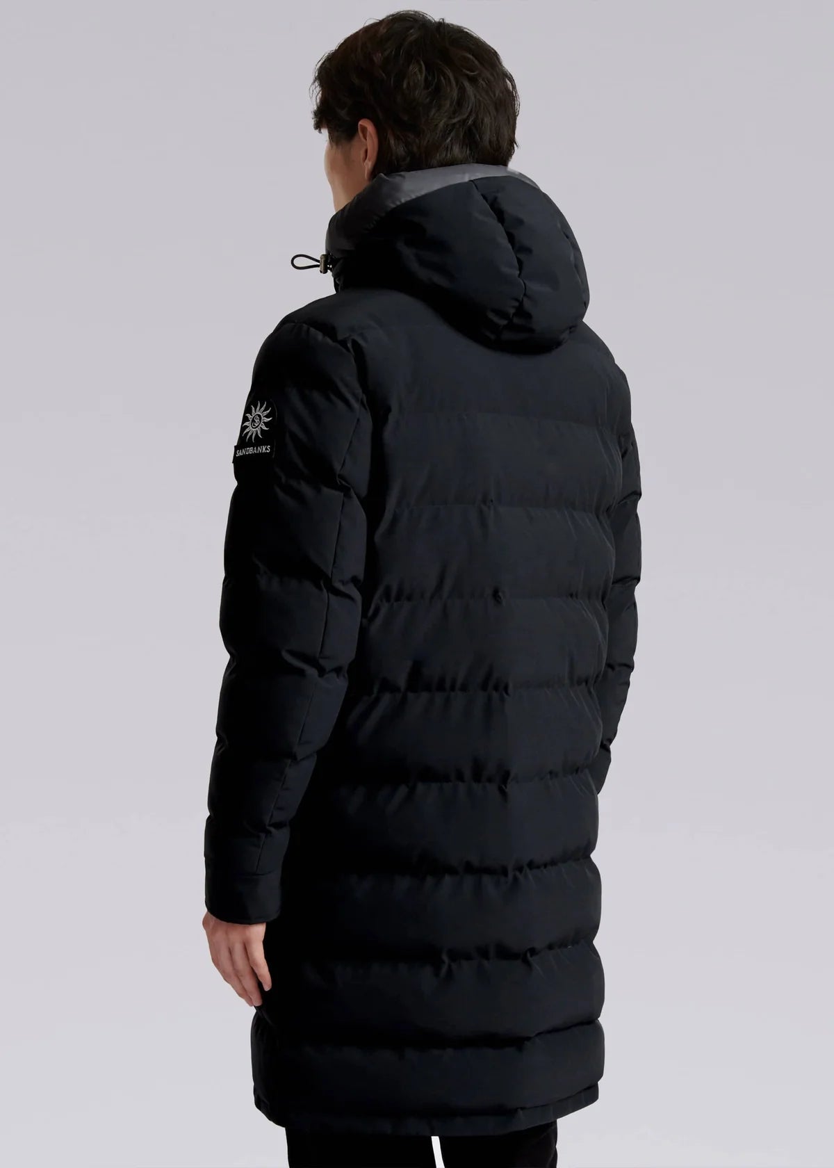 Men's Sandbanks Branksome Black Long Puffer Jacket - image 4