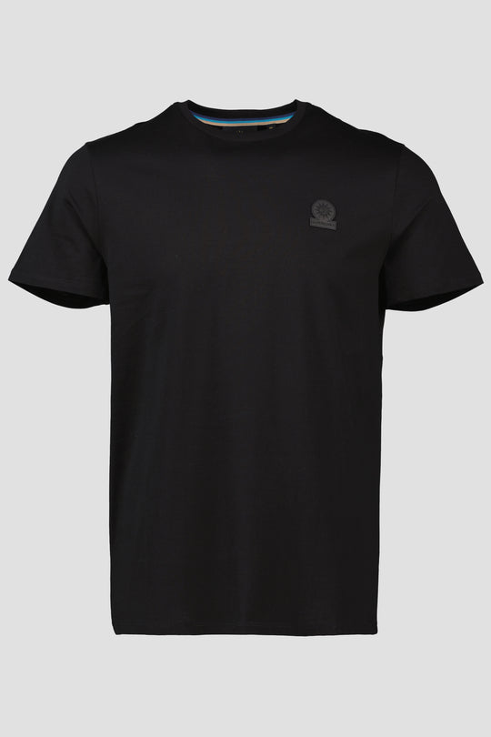 Men's Sandbanks Rubberised Badge Logo Black T Shirt