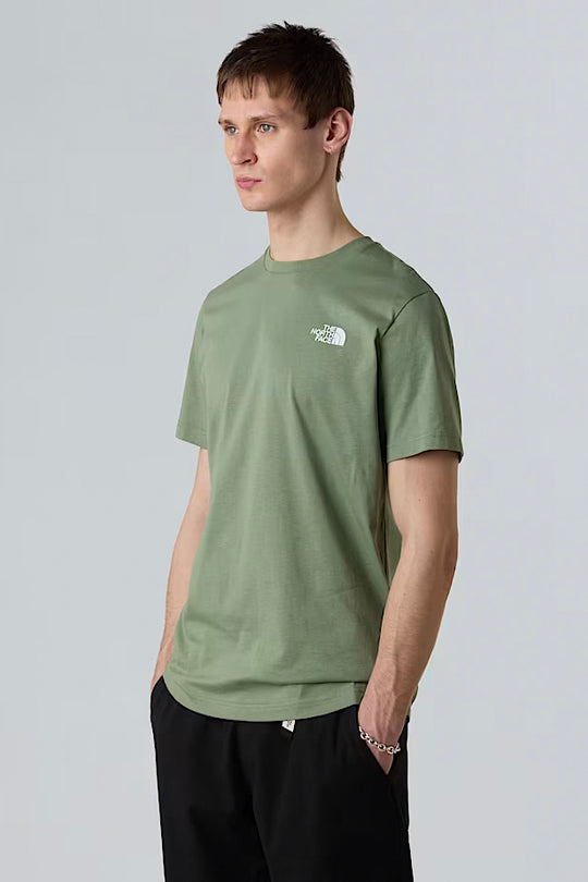 Mens The North Face Box NSE Cel Bark Mist Green T Shirt