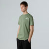 Mens The North Face Box NSE Cel Bark Mist Green T Shirt