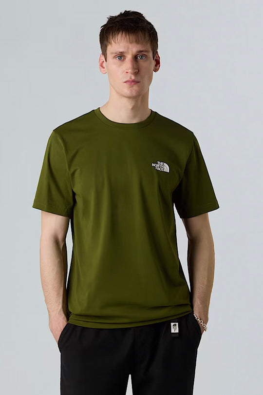 Mens The North Face Simple Dome Tee Woodland Green T Shirt