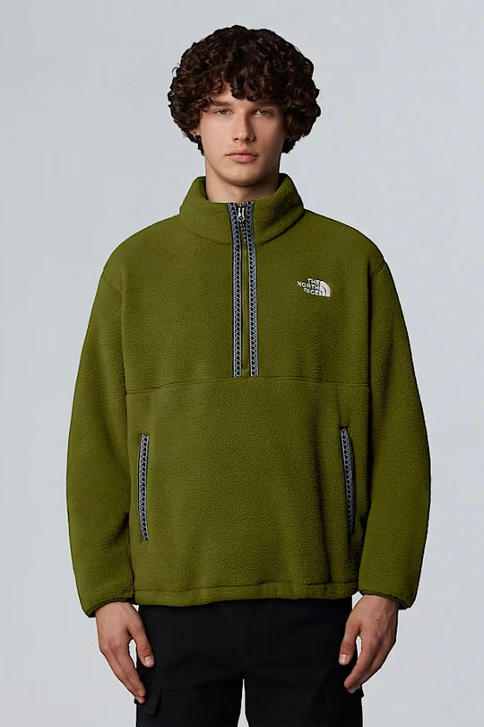 Mens The North Face 1/4 Zip Fleece Woodland Green Jacket