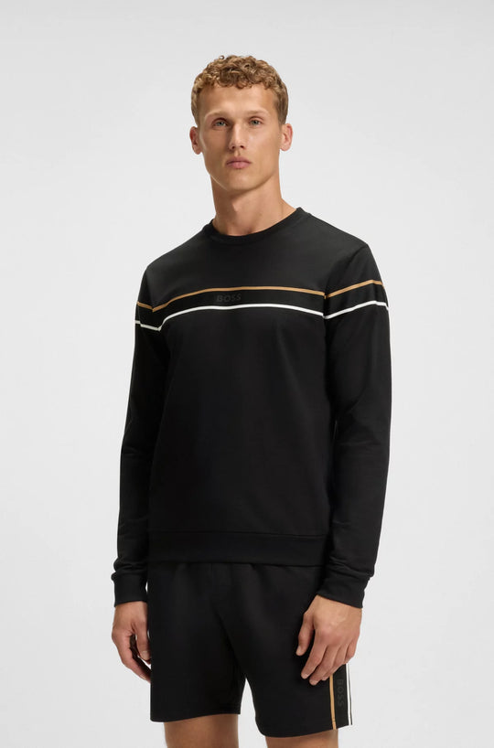 Mens BOSS Black Loungewear Black Sweatshirt & Short Set