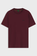 Mens BOSS Green Tee Dark Pink T Shirt