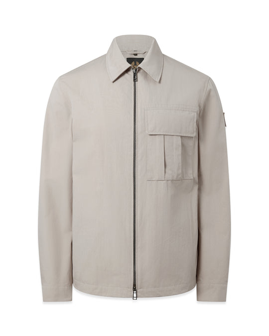 Mens Belstaff Cargo Overshirt Concrete Overshirts