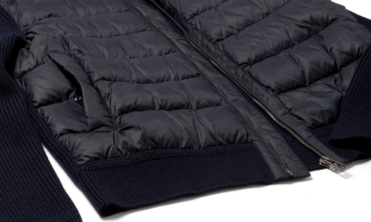 Mens Belstaff Compound Cardigan Down Dark Ink Knitwear — view 4