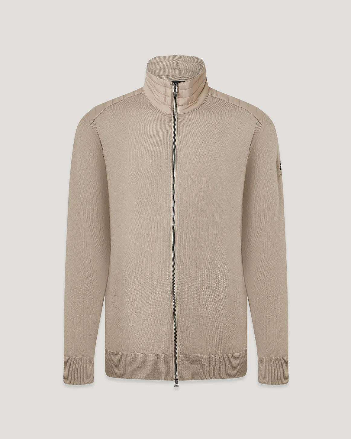 Mens Belstaff Kelby Zip Dark Sand Knitwear - image 2