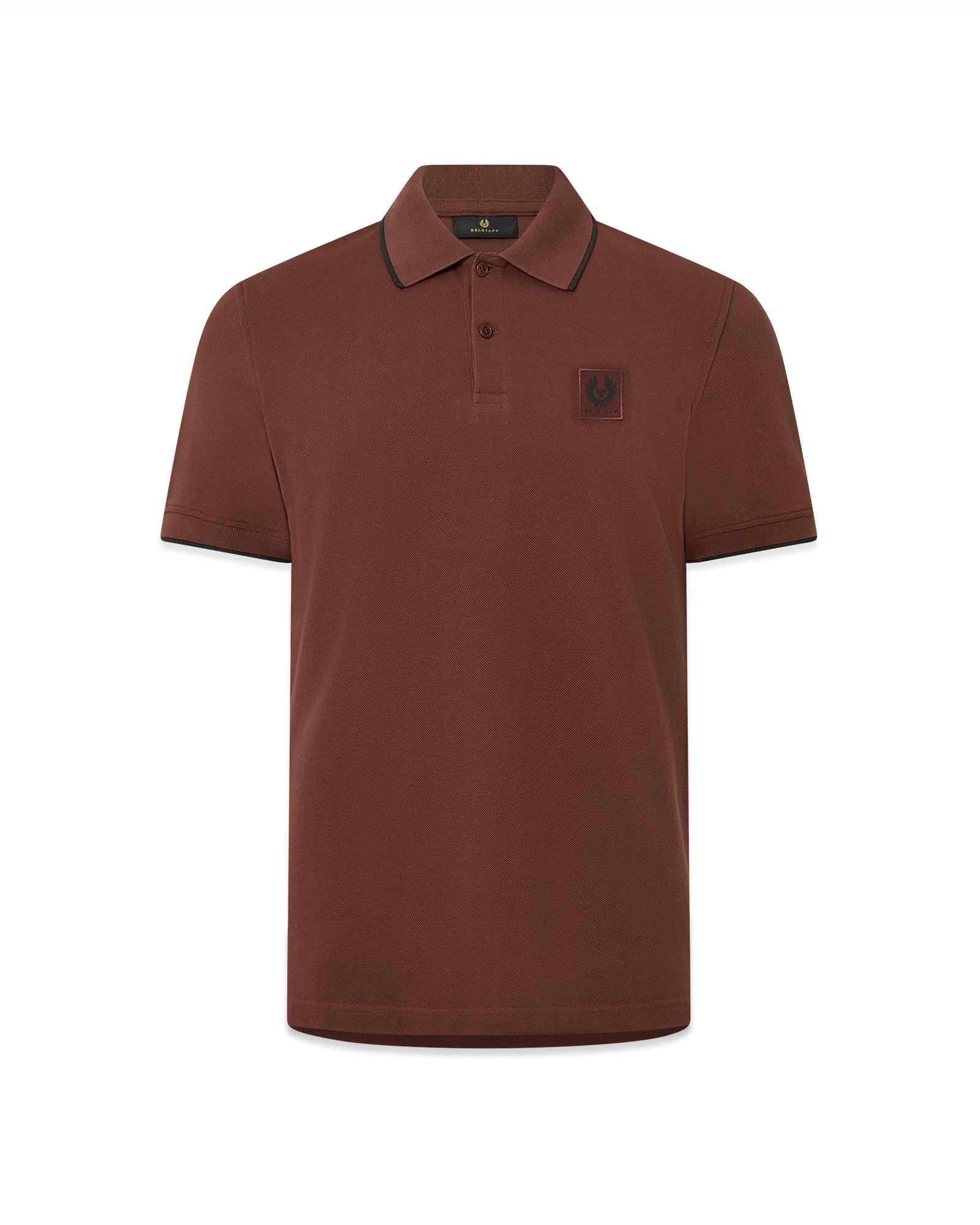 Mens Belstaff Tipped Polo Oxblood Polo Shirts