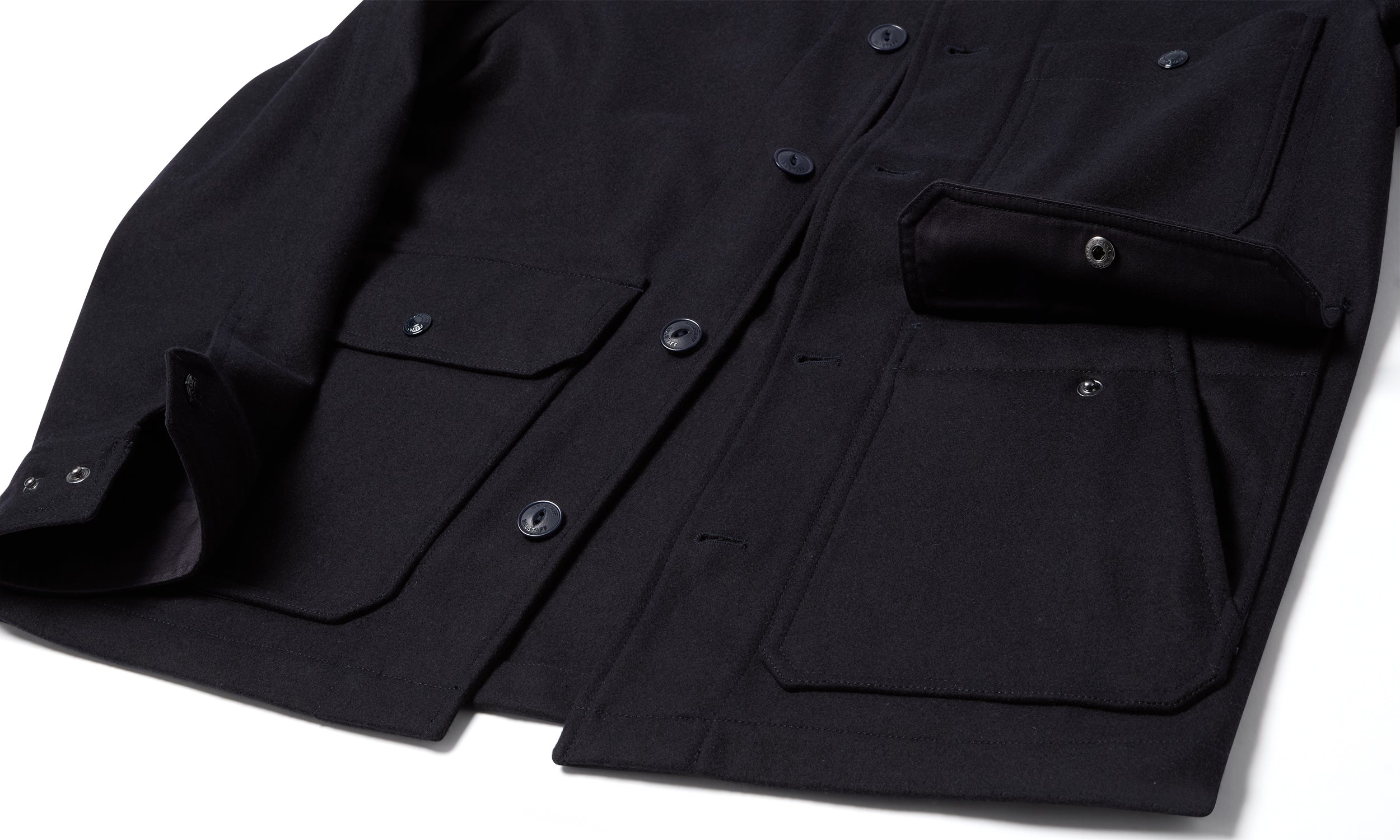 Mens Belstaff Trail Overshirt Wool Dark Ink Overshirts — view 4