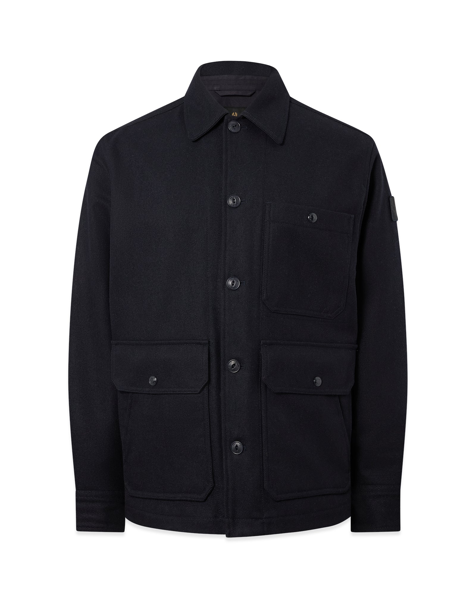 Mens Belstaff Trail Overshirt Wool Dark Ink Overshirts