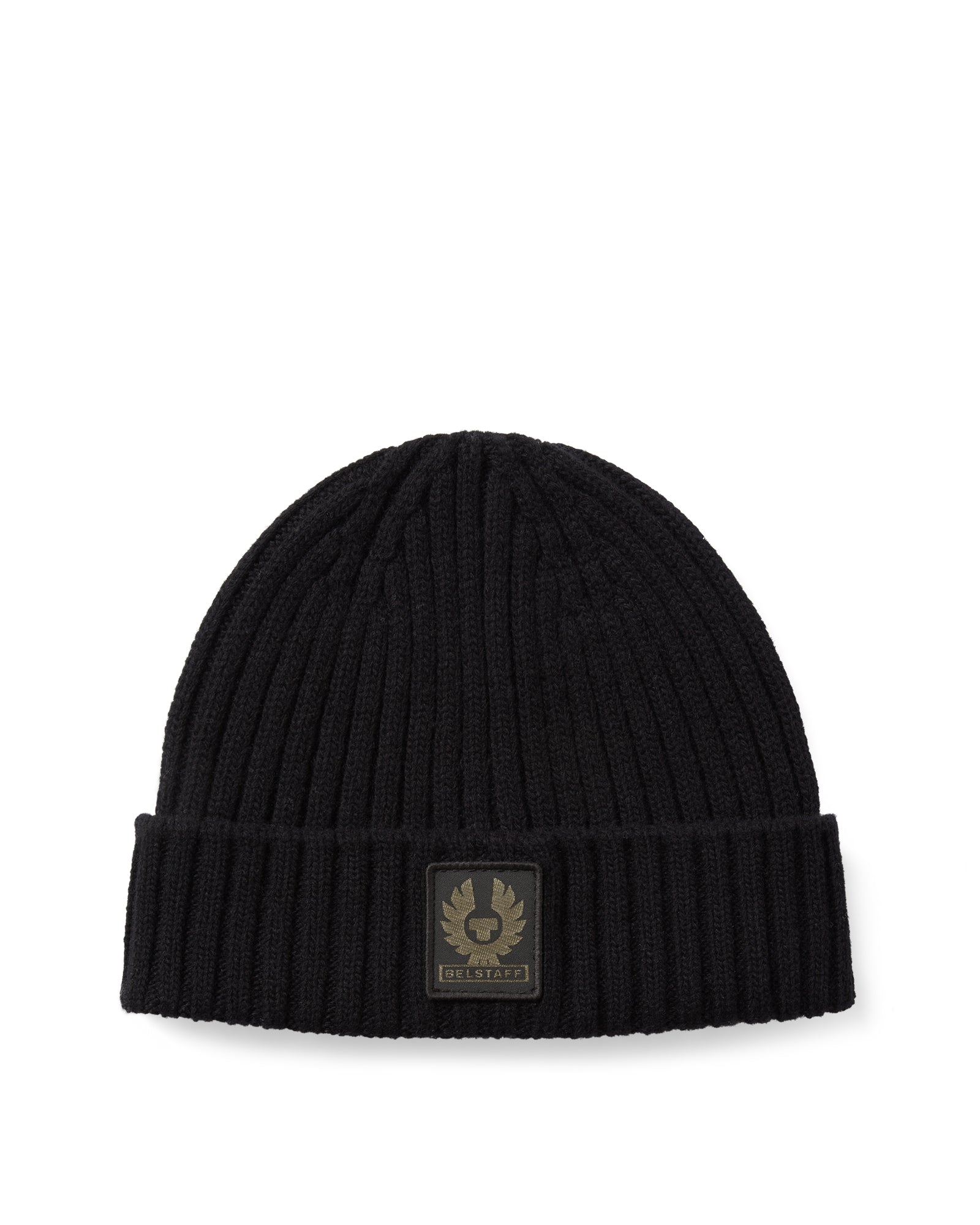 Mens Belstaff Watch Beanie Hat Black