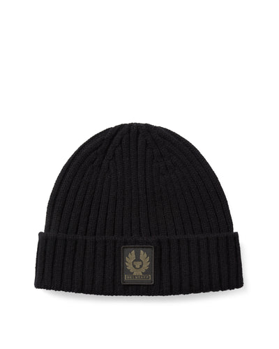 Mens Belstaff Watch Beanie Hat Black
