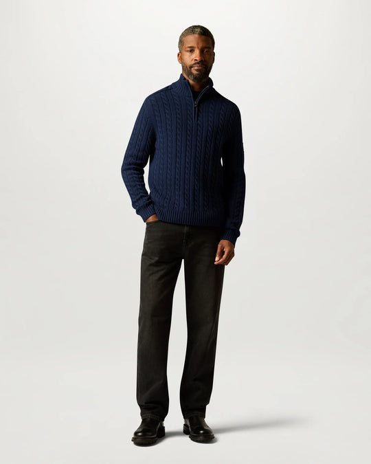 Mens Belstaff Westport Q Zip Dark Ink Knitwear