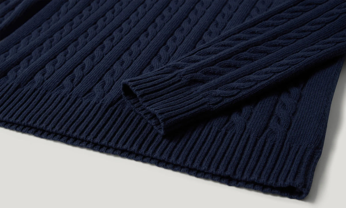 Mens Belstaff Westport Q Zip Dark Ink Knitwear — view 4