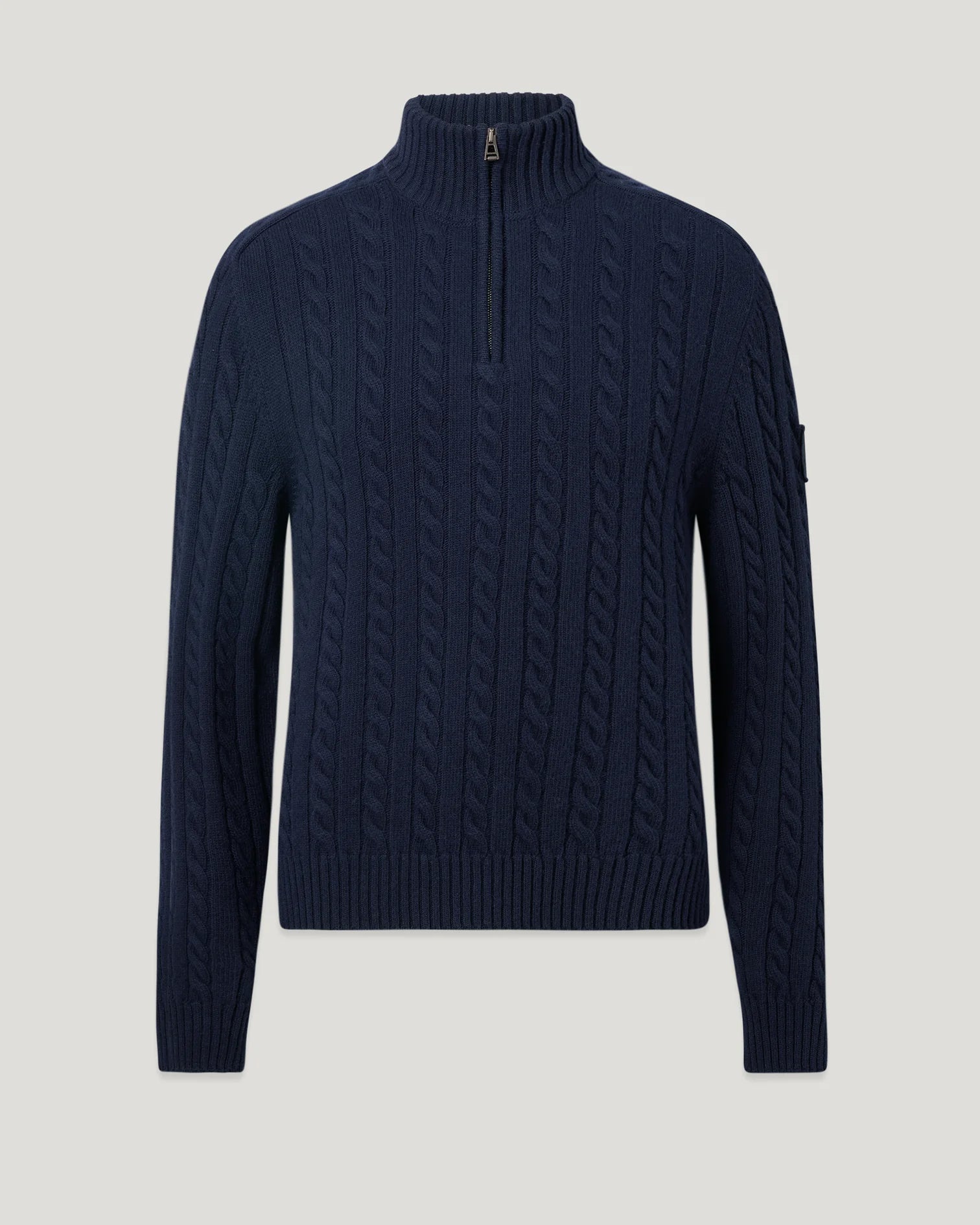 Mens Belstaff Westport Q Zip Dark Ink Knitwear — view 5