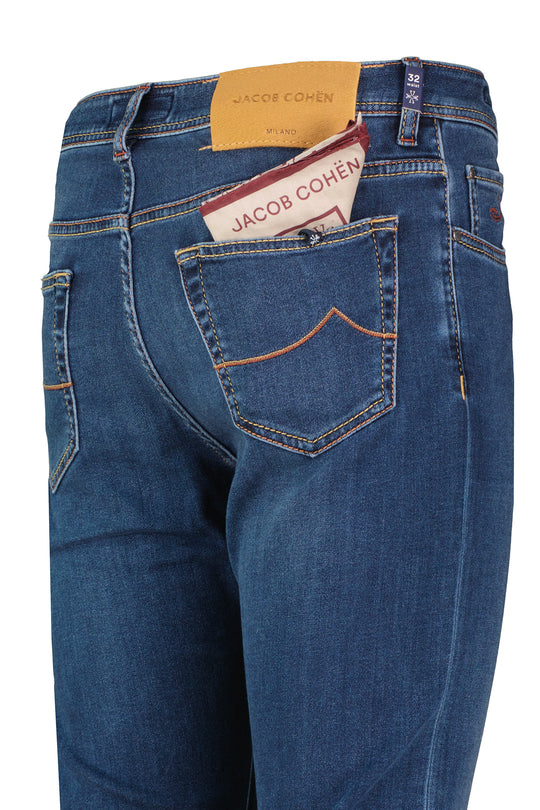 Mens Jacob Cohen Bard With Zip Slim Fit Medium Blue Jeans