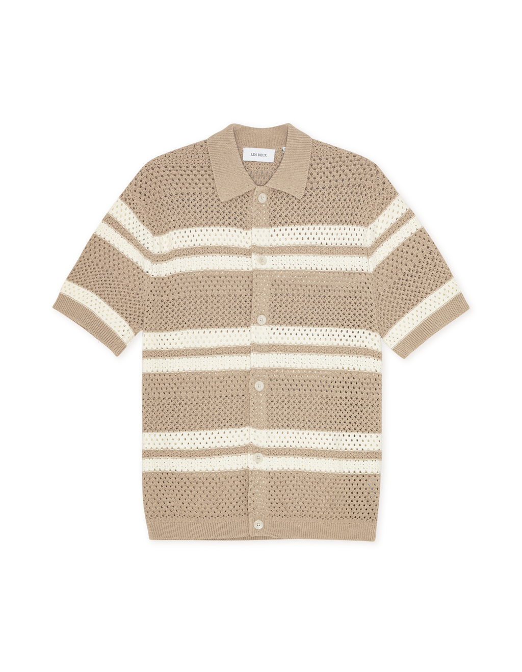 Mens Les Deux Dark Sand Gianni Knitted Shirt - image 2