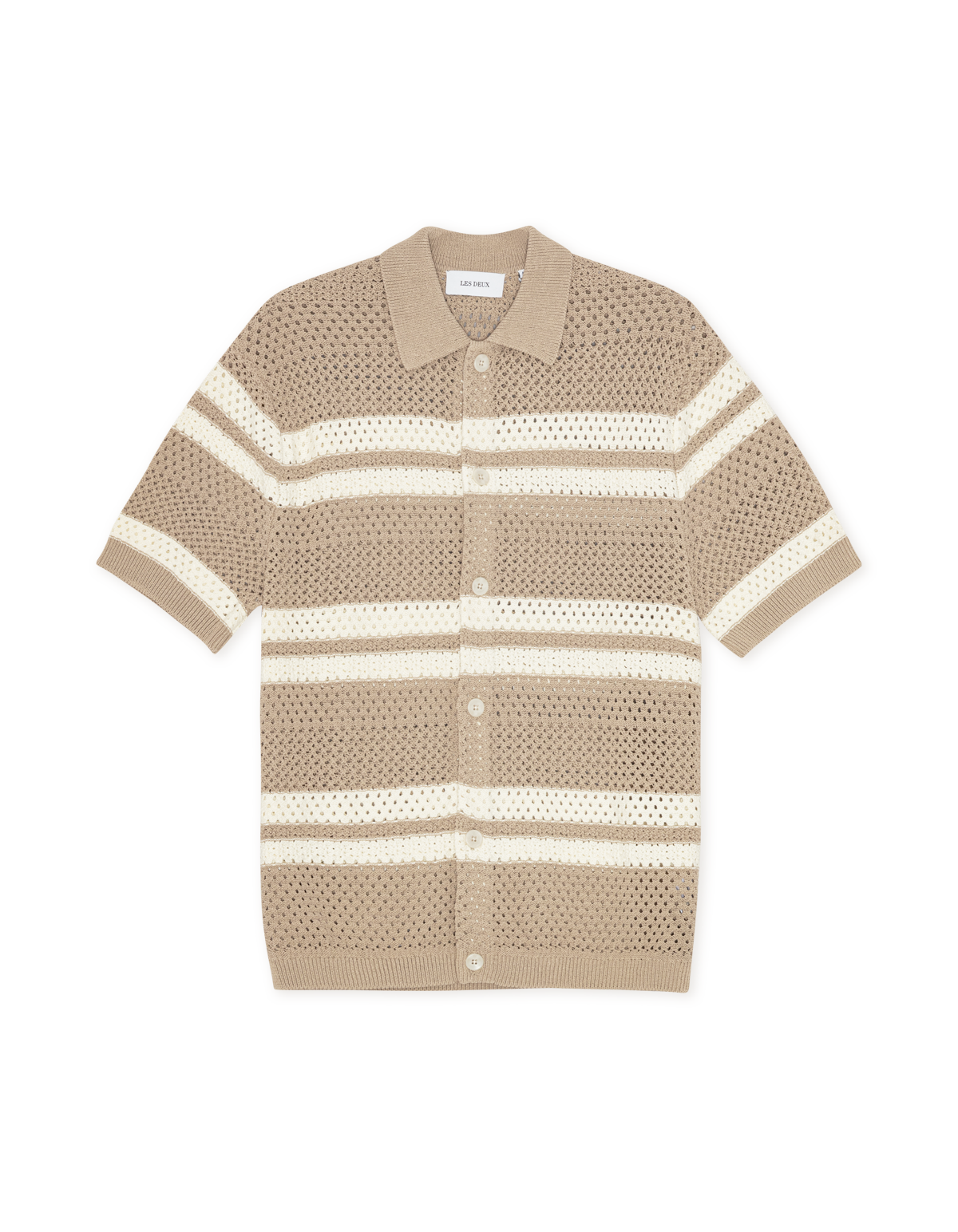 Mens Les Deux Dark Sand Gianni Knitted Shirt - image 2