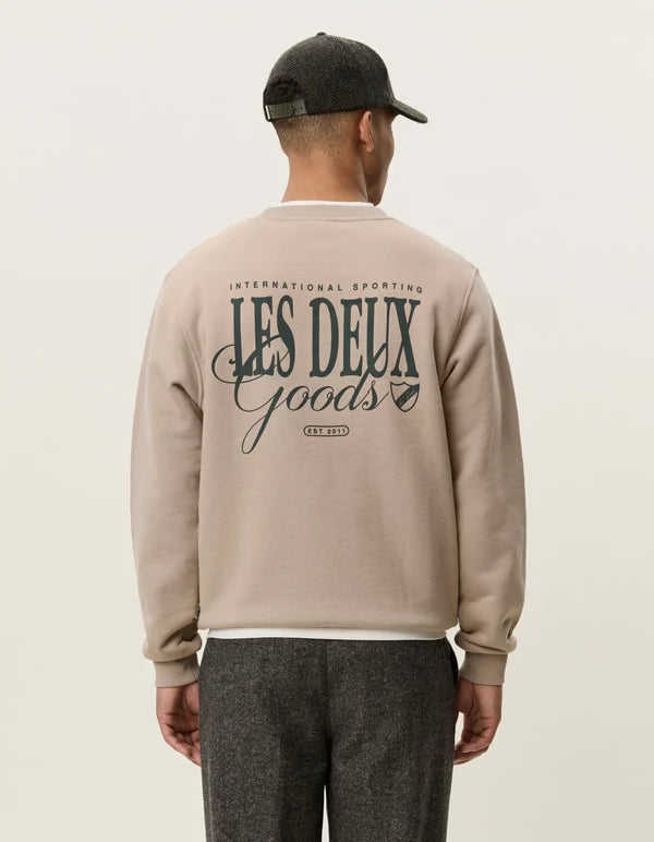 Mens Les Deux Goods Sweatshirt Dark Sand Sweatshirts