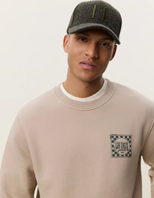 Mens Les Deux Goods Sweatshirt Dark Sand Sweatshirts
