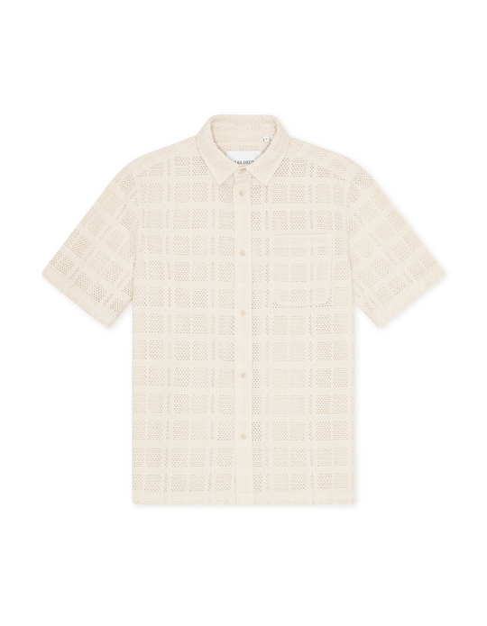 Mens Les Deux Ivory Charlie SS Shirt