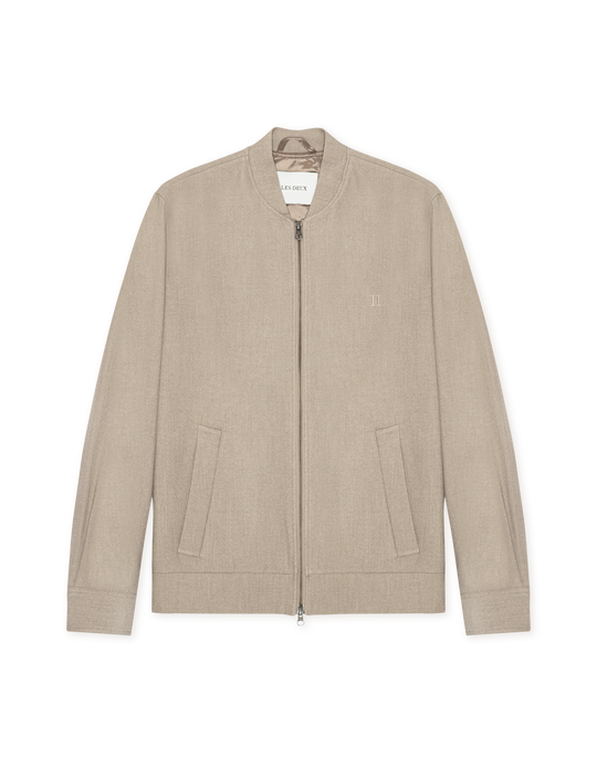 Mens Les Deux Laurel Oak Sand Como Regular Bomber Jacket